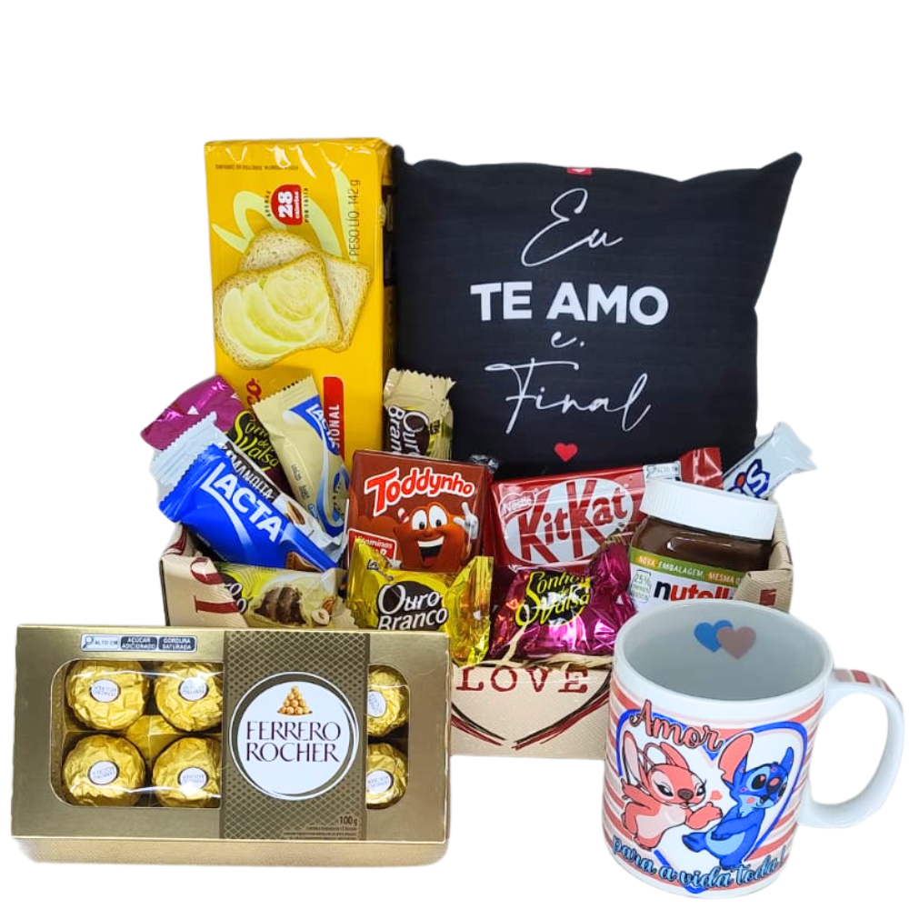 Cesta de Chocolate  Amor Quentinho