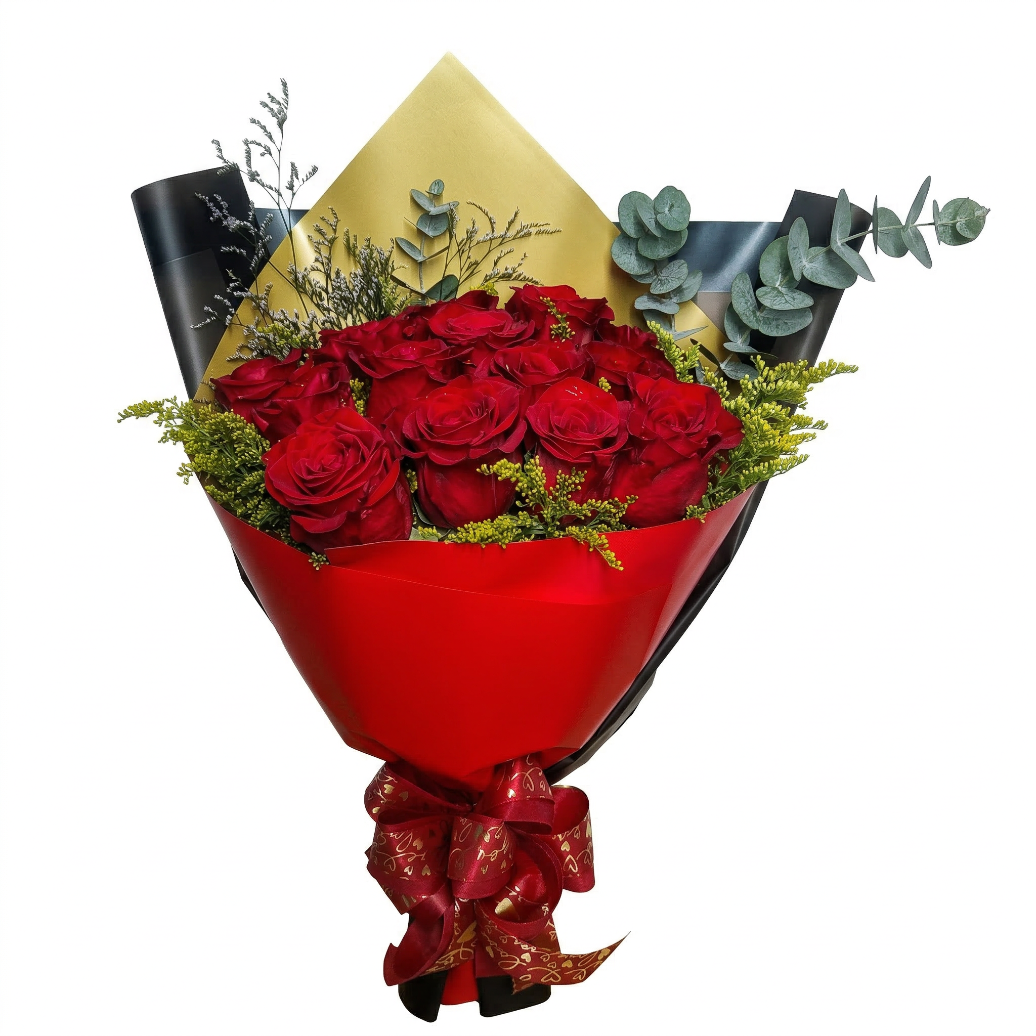 Buqu� 12 Rosas Colombianas - Paix�o Eterna 