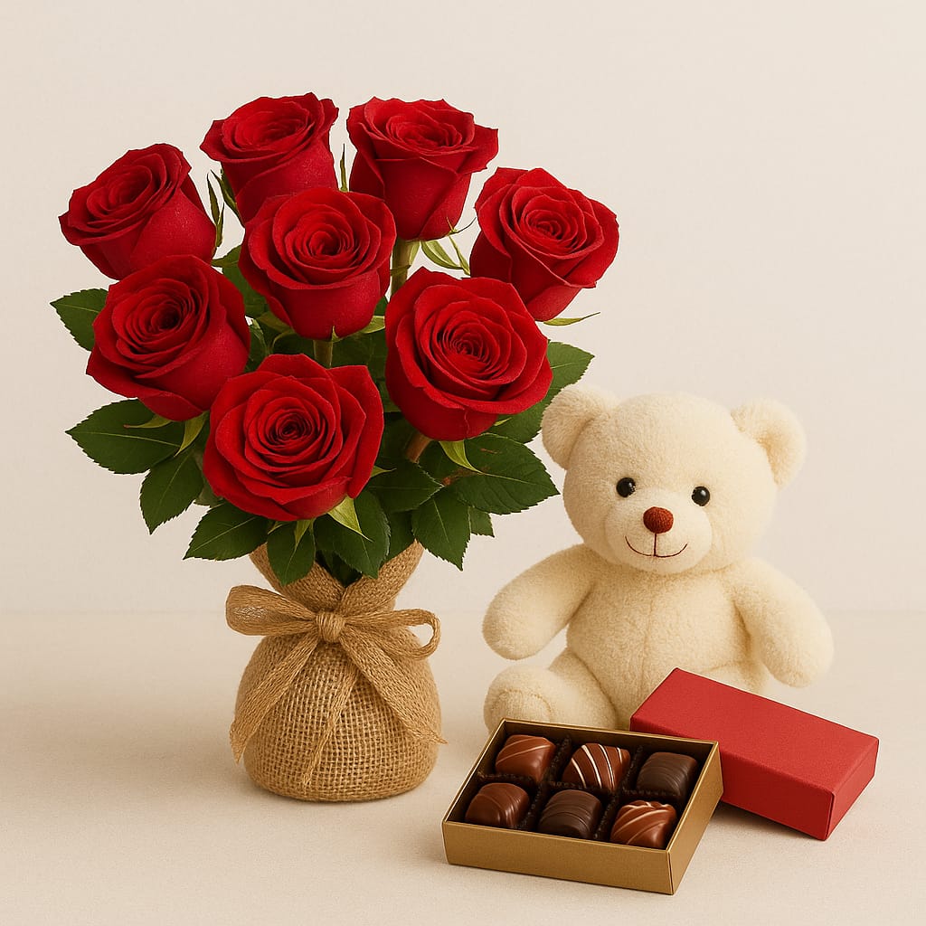 Flores Com Pelcias e Chocolates